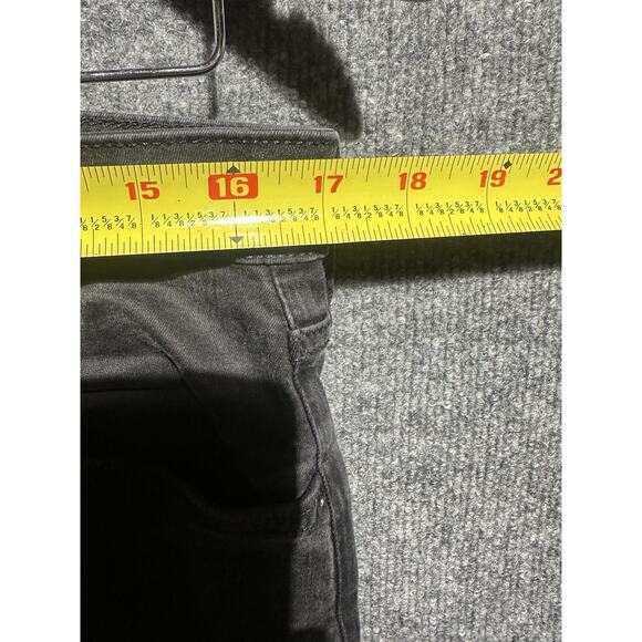 All Saints Jeans Mens 34x32 Cigarette Black Denim Skinny Stretch Button Fly - Picture 3 of 9